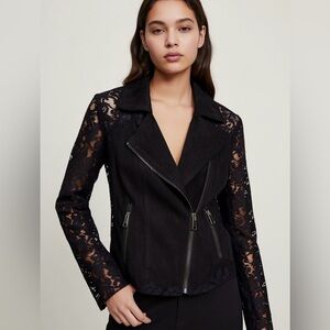 Guess ‘Sammy’ Black Lace Blazer Jacket XS $280